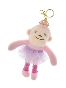 Dancing Monkey Ballet Keychain