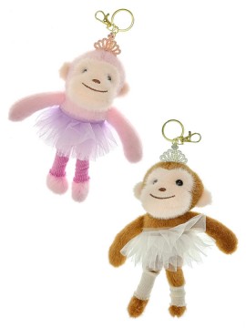 Dancing Monkey Ballet Keychain