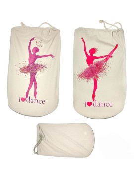 I LOVE DANCE Impression ballet shoes bag