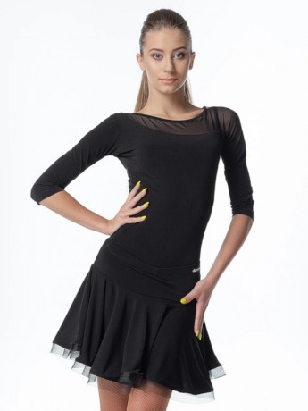 Training top 3/4 with mesh neckline