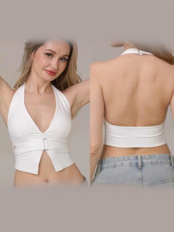 Top taneczny kamizelka Aruba White LaFitwear