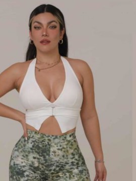 Sporty vest halter top Aruba White LaFitwear