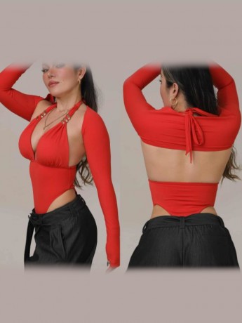 Dance set leotard & shrug Salta Coral LaFitwear