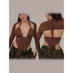 Set taneczny body i bolerko Salta Chocolate LaFitwear