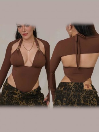 Set taneczny body i bolerko Salta Chocolate LaFitwear