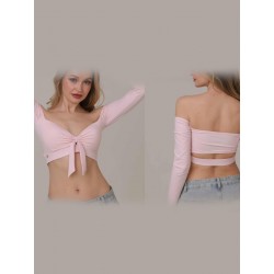 Top taneczny odkryte ramiona Salvador Milky Rose LaFitwear