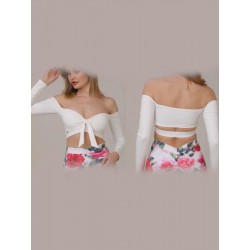 Top taneczny odkryte ramiona Salvador White LaFitwear