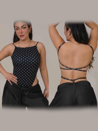 Chile Polka Dots dance bodysuit LaFitwear