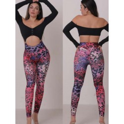 Kombinezon taneczny długi rękaw Toledo Purple Leo LaFitwear
