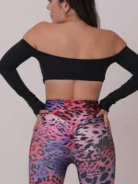 Toledo Purple Leo long sleeve dance jumpsuit LaFitwear