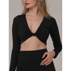 Top taneczny z długim rękawem Peru Black LaFitwear