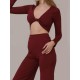 Bolivia Ruby long sleeve top & wide pants dance set LaFitwear