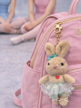 Dancing Rabbit Ballet Keychain