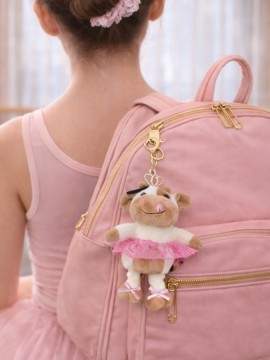 Dancing Cow Ballet Keychain