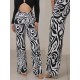 Spodnie z szerokimi nogawkami Campana Black Agate LaFitwear