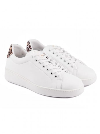 Portdance model Groovies MUMBAI White Leather / Leopard - sneaker