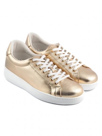Portdance Groovies DUBAI Gold Leather / White Sole sneakers