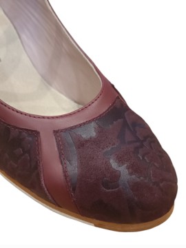 Buty do flamenco M108 Mosaique Correa Peonia Burdeos Box Burdeos 5 cm Begoña Cervera