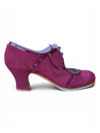 Buty do flamenco M107 Mosaique Cordones Anta Burdeos Choral Burdeos 6 cm Begoña Cervera