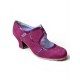 Buty do flamenco M107 Mosaique Cordones Anta Burdeos Choral Burdeos 6 cm Begoña Cervera