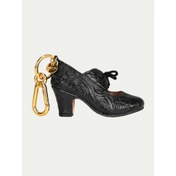  Repujado Negro Flamenco Shoe Keychain