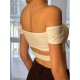 Top taneczny bez ramion Mendoza White LaFitwear