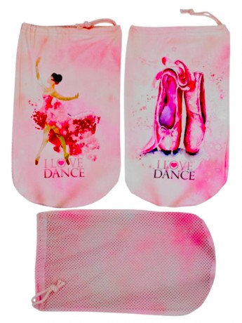I LOVE DANCE pointe shoe bag