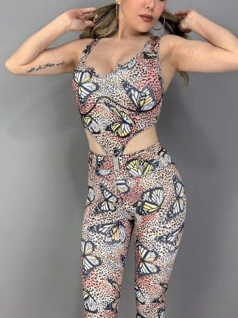 Havana Beige camisole dance jumpsuite LaFitwear