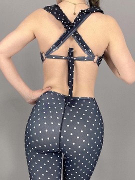 Kombinezon taneczny na ramiączkach Guiana Dots LaFitwear