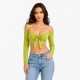 Salvador Lime off-shoulder dance top LaFitwear