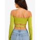 Top taneczny odkryte ramiona Salvador Lime LaFitwear