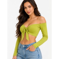 Top taneczny odkryte ramiona Salvador Lime LaFitwear