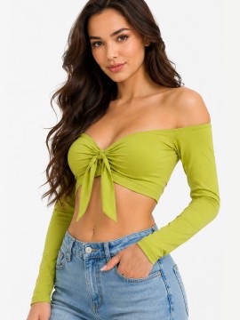 Top taneczny odkryte ramiona Salvador Lime LaFitwear
