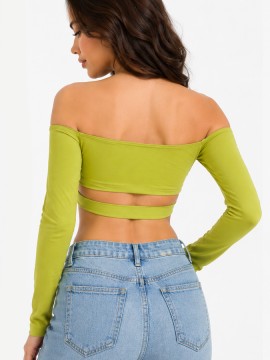 Top taneczny odkryte ramiona Salvador Lime LaFitwear