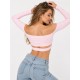 Top taneczny odkryte ramiona Salvador Milky Rose LaFitwear