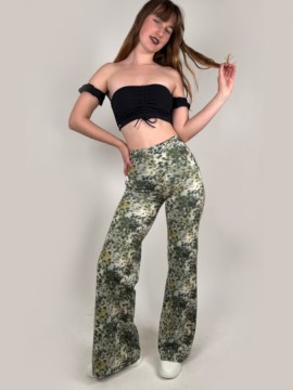 Spodnie z szerokimi nogawkami Campana Peach LaFitwear