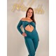 Kombinezon taneczny długi rękaw Kalahari Teal Green LaFitwear