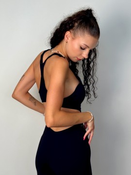 Mali Black tank dance jumpsuite LaFitwear