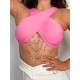 Top taneczny Cristobal Hot Pink LaFitwear 