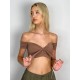 Top taneczny bez ramion Bralette Mendoza Coffee LaFitwear