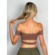 Bralette off-shoulder dance top Mendoza Coffee LaFitwear