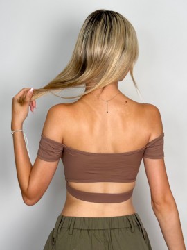 Bralette off-shoulder dance top Mendoza Coffee LaFitwear