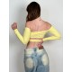 Top taneczny odkryte ramiona Salvador Buttercup LaFitwear