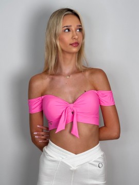 Top taneczny bez ramion Bralette Mendoza Barbie Pink LaFitwear