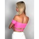 Top taneczny bez ramion Bralette Mendoza Barbie Pink LaFitwear