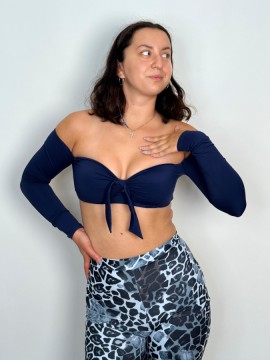 Top taneczny odkryte ramiona Salvador Marine LaFitwear