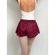 Szorty z zakładkami Lana Bordeaux Lines Juli Garden