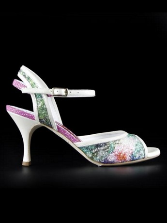 Tangolera style A2 Glittery Flowers