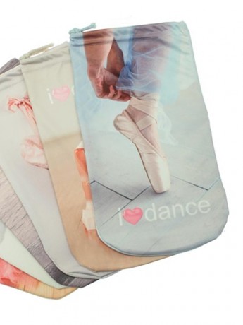 Overprinted bag for pointe shoes