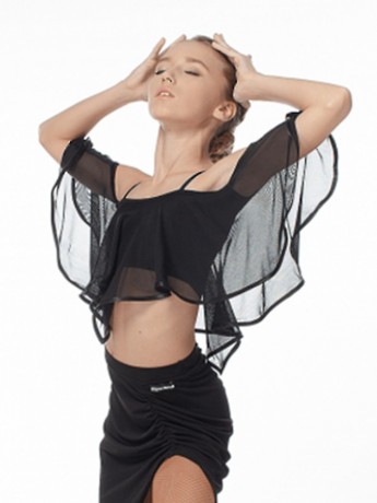 Top with fancy mesh flounce